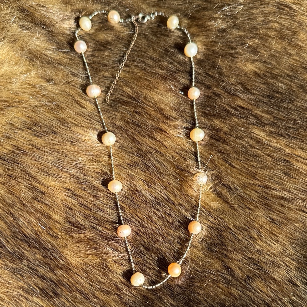 Elegant Real  Pearl Choker  Necklace